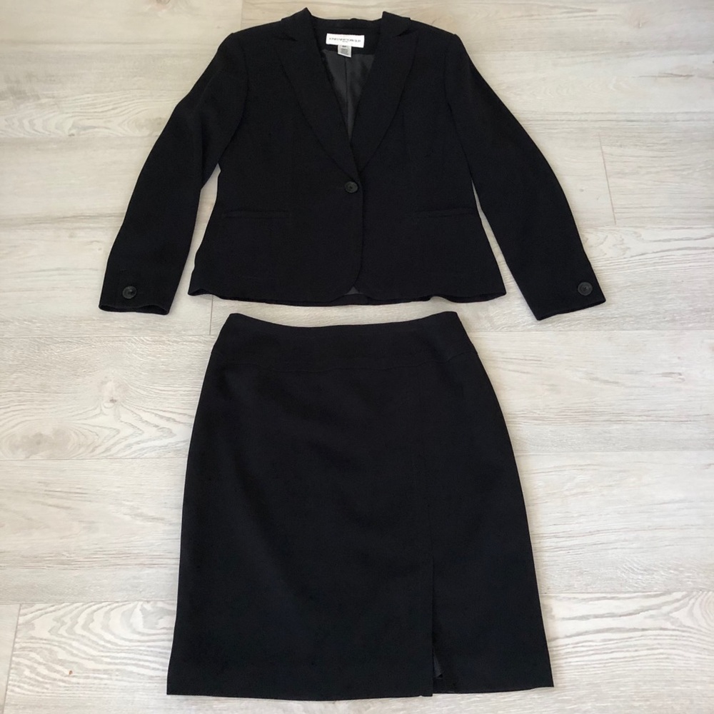 Jones New York Suit Tailored Blazer Skirt Suit New